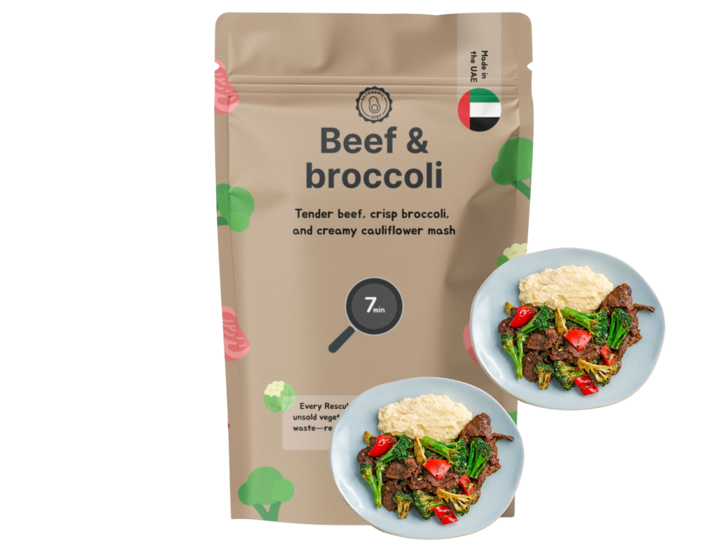 (Keto) Beef & Broccoli with cauliflower mash (XL, 2 Portions)