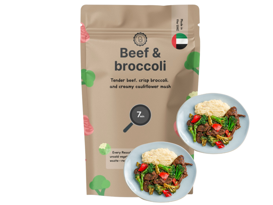 (Keto) Beef & Broccoli with cauliflower mash