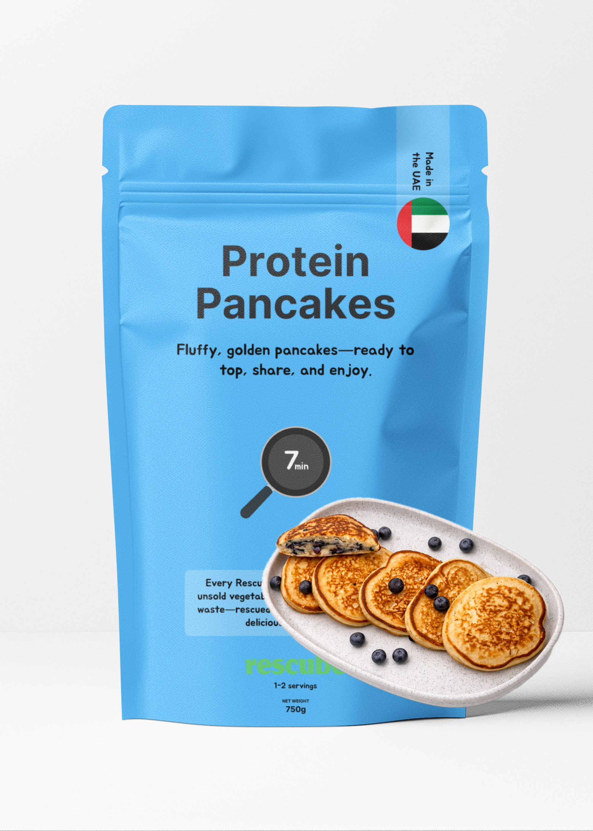 Blueberry Protein Pancakes (10 piece)
