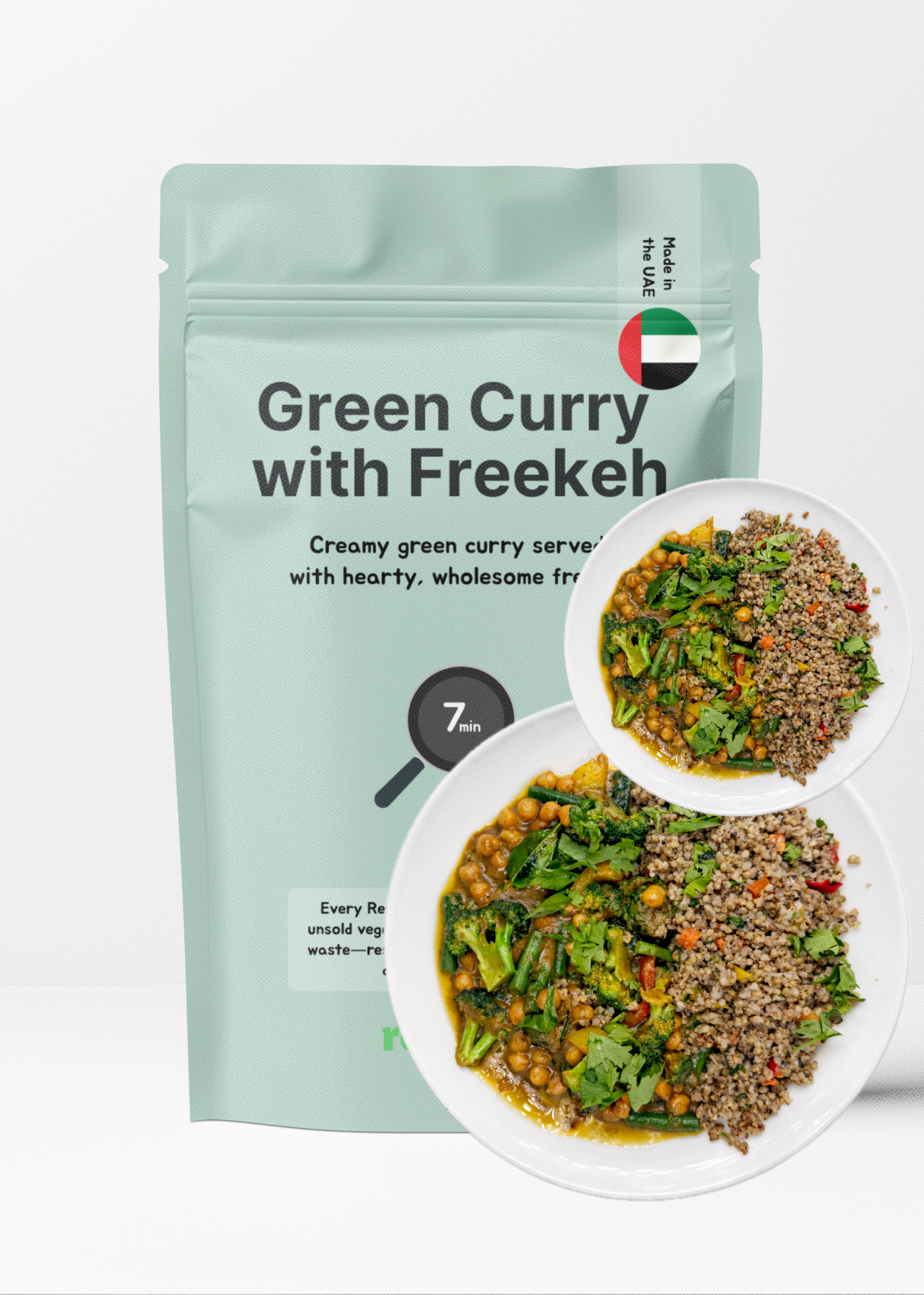 Green Curry with Freekeh (XL, 2 Portions)