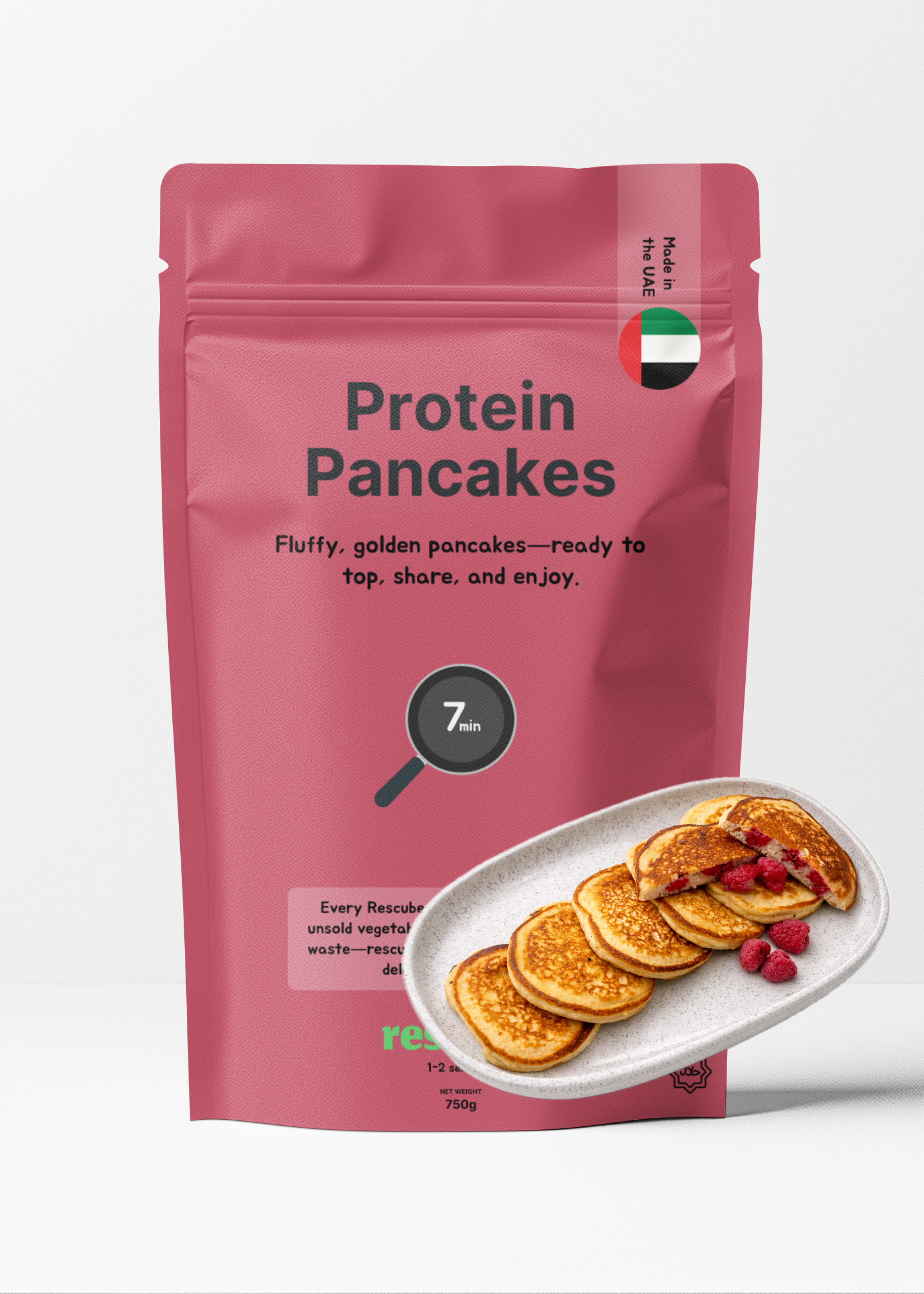 Raspberry Protein Pancakes (10 piece)
