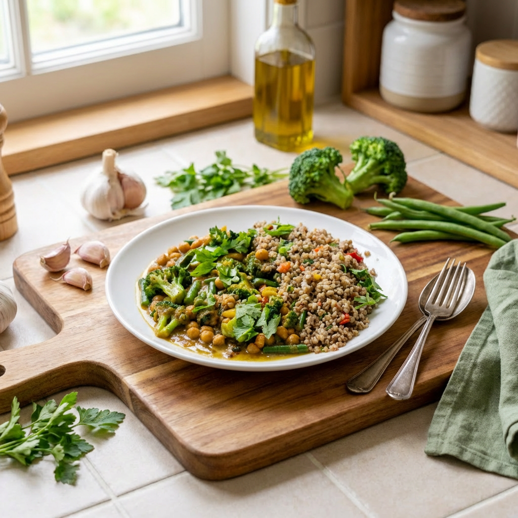 Green Curry with Freekeh (XL, 2 Portions)