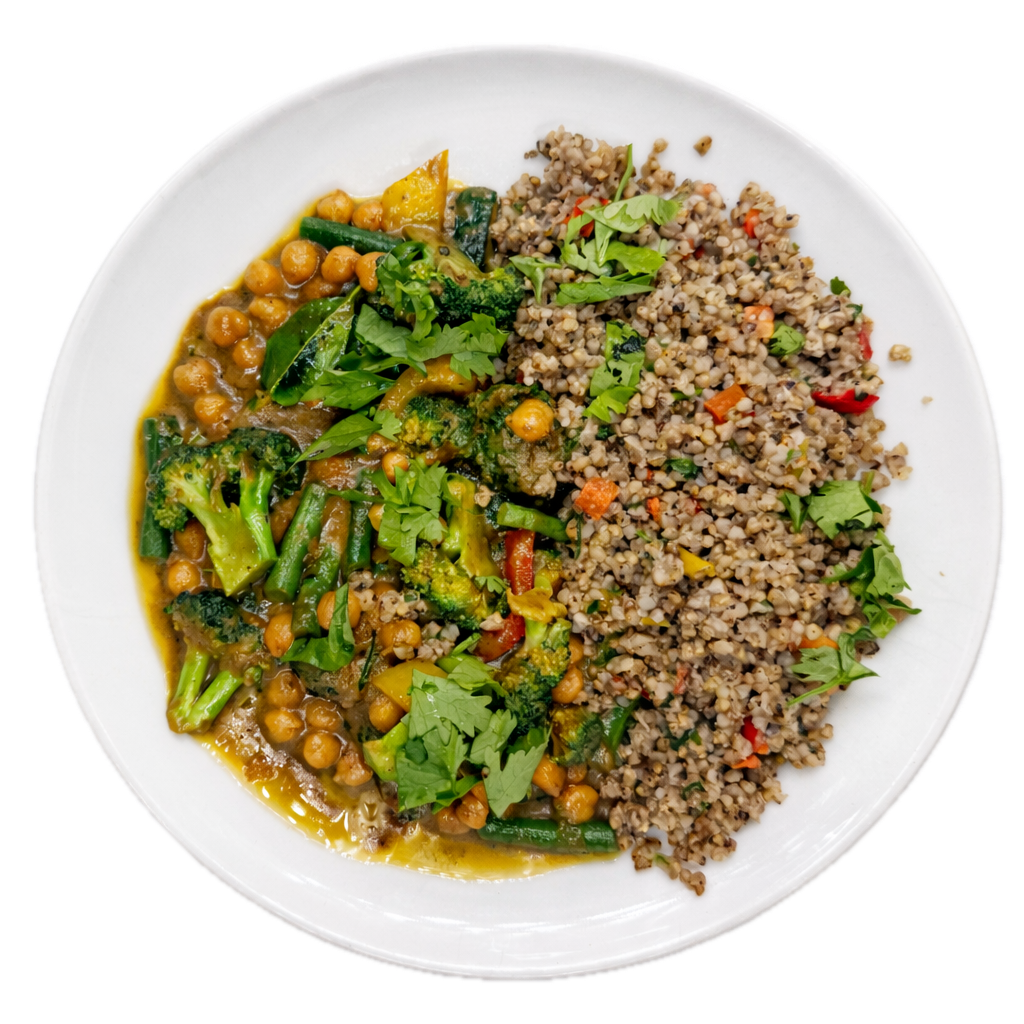 Green Curry with Freekeh (XL, 2 Portions)