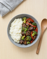 (Keto) Beef & Broccoli with cauliflower mash