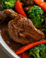 (Keto) Beef & Broccoli with cauliflower mash