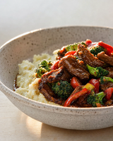 (Keto) Beef & Broccoli with cauliflower mash