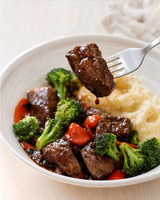 (Keto) Beef & Broccoli with cauliflower mash