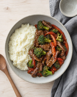 (Keto) Beef & Broccoli with cauliflower mash