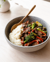 (Keto) Beef & Broccoli with cauliflower mash