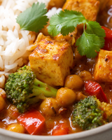 (Vegan) Coconut Bliss: Tofu - Broccoli & Chickpeas