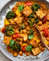 (Vegan) Coconut Bliss: Tofu - Broccoli & Chickpeas