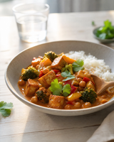 (Vegan) Coconut Bliss: Tofu - Broccoli & Chickpeas