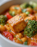 (Vegan) Coconut Bliss: Tofu - Broccoli & Chickpeas