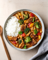 (Vegan) Coconut Bliss: Tofu - Broccoli & Chickpeas
