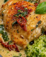 (Keto) Garlic Butter Chicken with Broccoli rice
