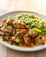 (Keto) Garlic Butter Chicken with Broccoli rice