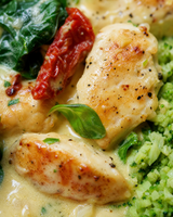 (Keto) Garlic Butter Chicken with Broccoli rice