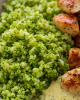(Keto) Garlic Butter Chicken with Broccoli rice