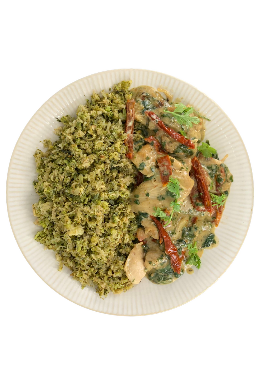 (Keto) Garlic Butter Chicken with Broccoli rice