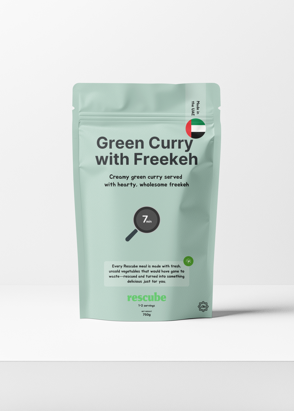 Green Curry with Freekeh (XL, 2 Portions)