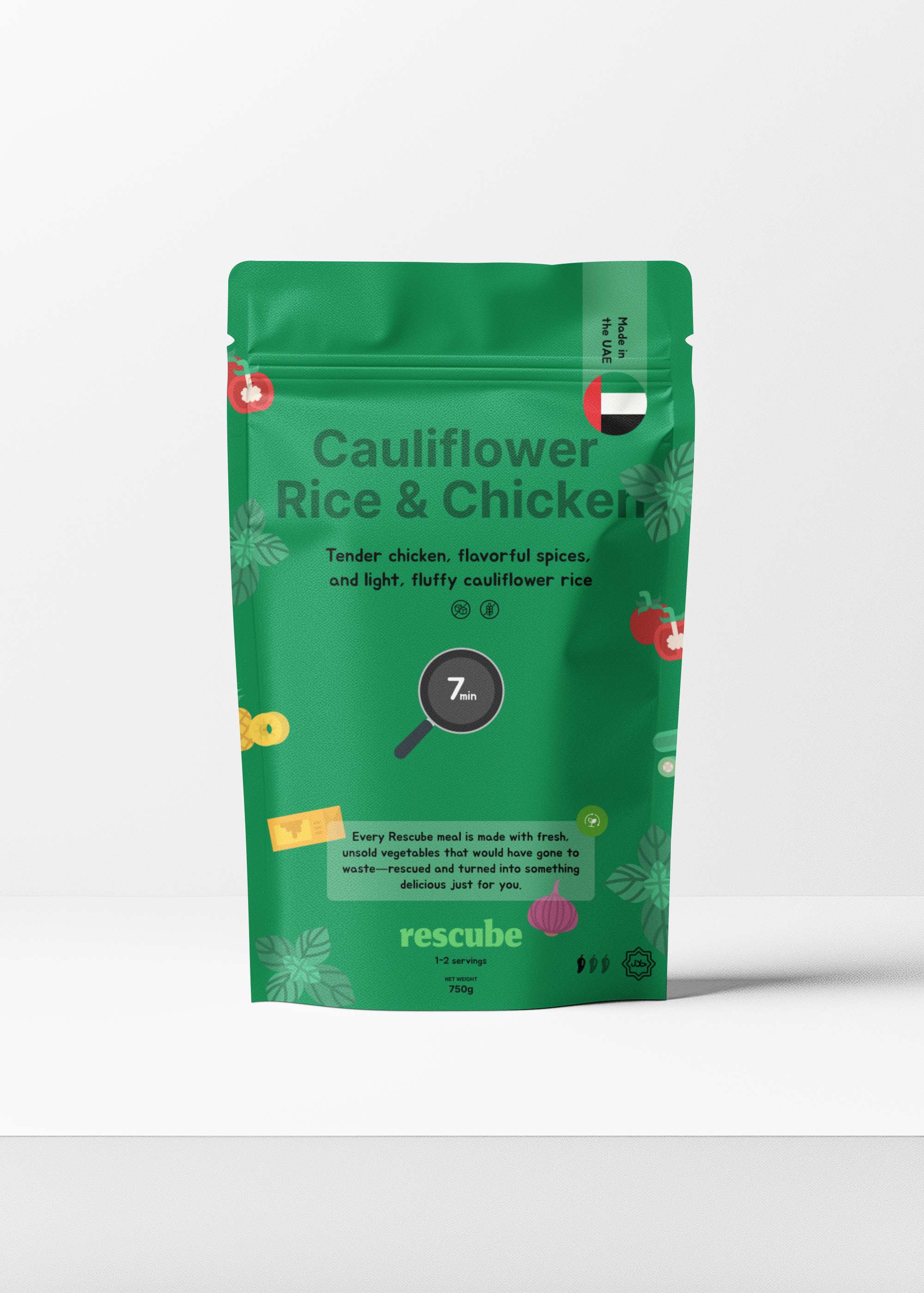 Cauliflower rice & Chicken (XL, 2 Portions)